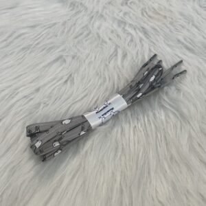 Lacet en coton gris lapins