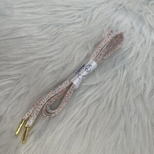 Lacet en coton blanc à pois pastels