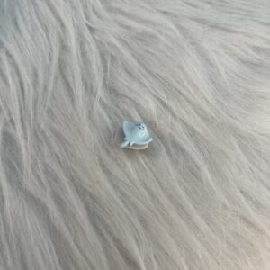 Bijou en résine pour chaussure raie bleue