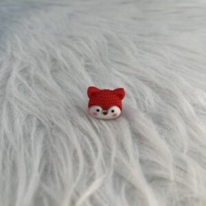 Bijou en résine pour chaussure renard rouge