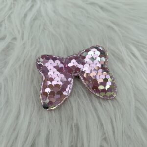 Bijou en strass pour chaussure noeud rose pâle