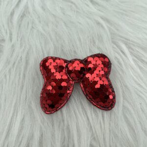 Bijou en strass pour chaussure noeud rouge