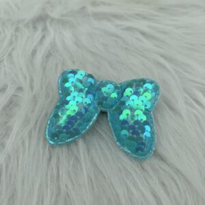 Bijou en strass pour chaussure noeud turquoise