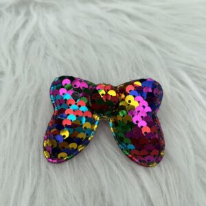 Bijou en strass pour chaussure noeud multicolore