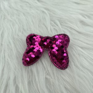 Bijou en strass pour chaussure noeud rose fuchsia