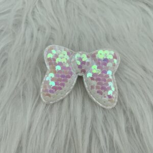 Bijou en strass pour chaussure noeud blanc