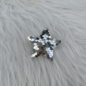 Bijou en strass pour chaussure étoile argenté