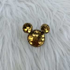 Bijou en strass pour chaussure souris doré
