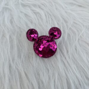 Bijou en strass pour chaussure souris rose fuchsia