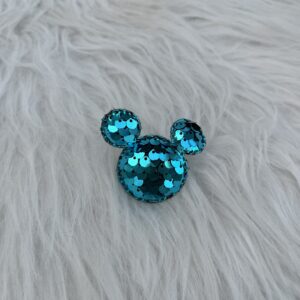 Bijou en strass pour chaussure souris bleu