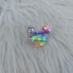 Bijou en strass pour chaussure souris arc-en-ciel