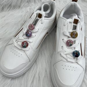 Bijou en résine pour chaussure princesse rond rose 3