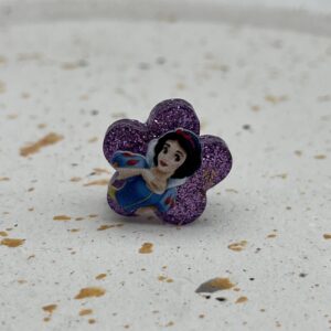 Bijou en résine pour chaussure princesse fleur mauve 4