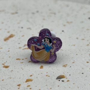 Bijou en résine pour chaussure princesse fleur mauve 6