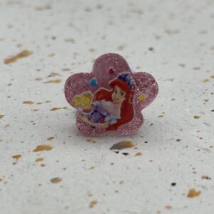 Bijou en résine pour chaussure princesse fleur rose 1