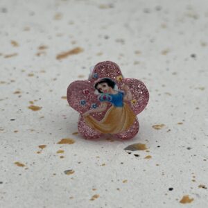 Bijou en résine pour chaussure princesse fleur rose 3