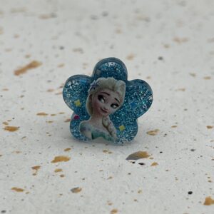 Bijou en résine pour chaussure princesse fleur bleu 2