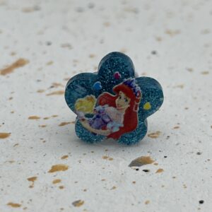 Bijou en résine pour chaussure princesse fleur bleu 7