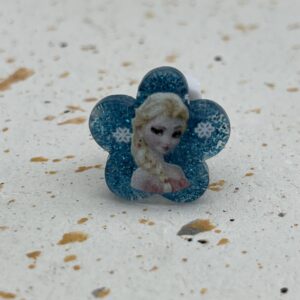 Bijou en résine pour chaussure princesse fleur bleu 8