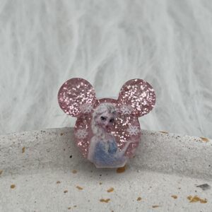 Bijou en résine pour chaussure princesse rose 1