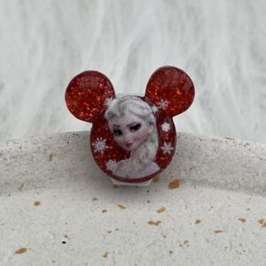 Bijou en résine pour chaussure princesse rouge 1