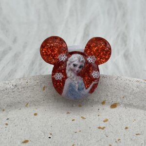 Bijou en résine pour chaussure princesse rouge 3