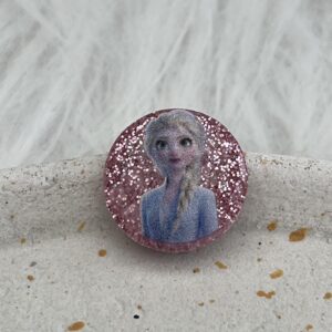 Bijou en résine pour chaussure princesse rond rose 1