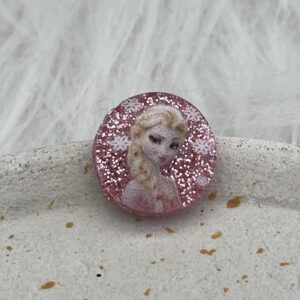 Bijou en résine pour chaussure princesse rond rose 4