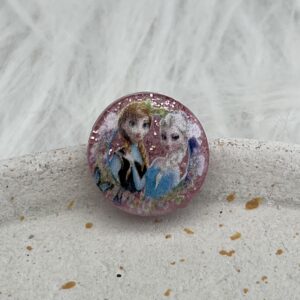 Bijou en résine pour chaussure princesse rond rose 5