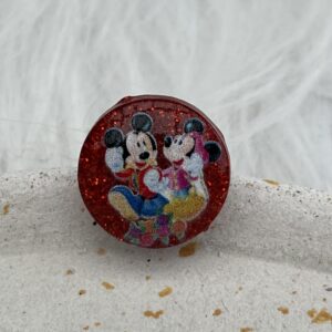 Bijou en résine pour chaussure souris rouge 1