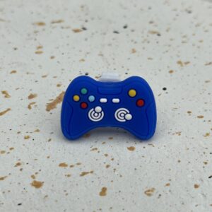 Bijou en silicone pour chaussure manette bleu