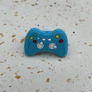 Bijou en silicone pour chaussure manette turquoise